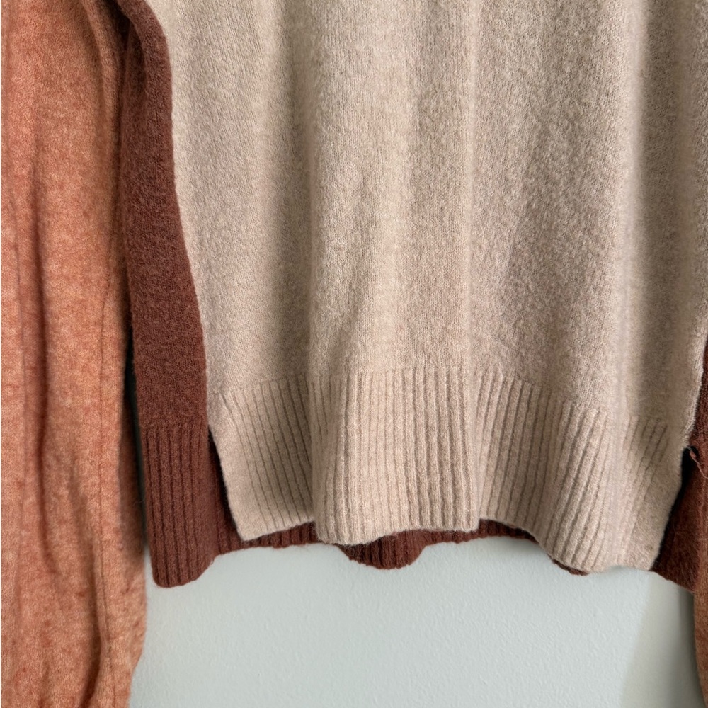 Madewell Payton Merino Wool and Alpaca Blend Colorblock Sweater - Picture 6 of 13